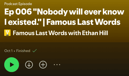 Famous Last Words
